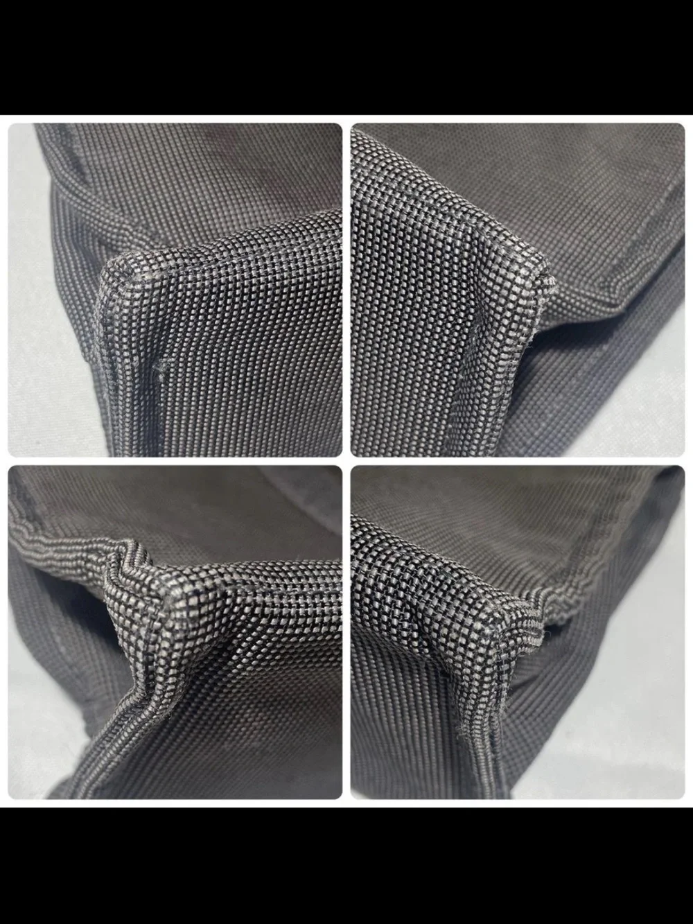 Hermes Black Canvas Carryall Tote with Signature Webbed Straps